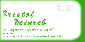 kristof weinreb business card